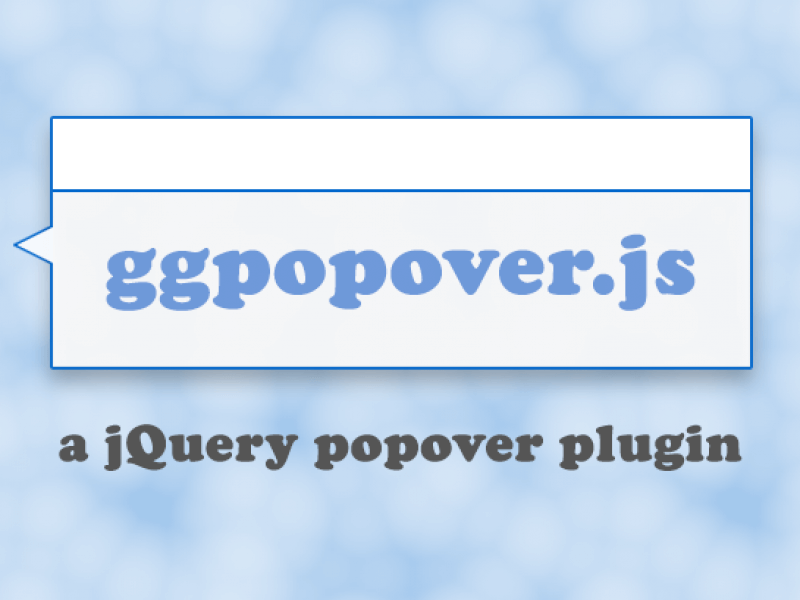 ggpopover.js – A jQuery Popover plugin