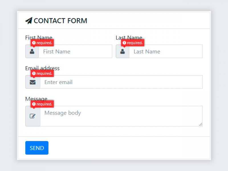 udsultet Busk bekræfte Bootstrap Modal Popup Contact Form with Validations | GIGAGIT.com